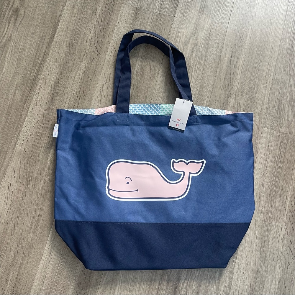 Vineyard Vines Multicolor Whale Pattern Tote